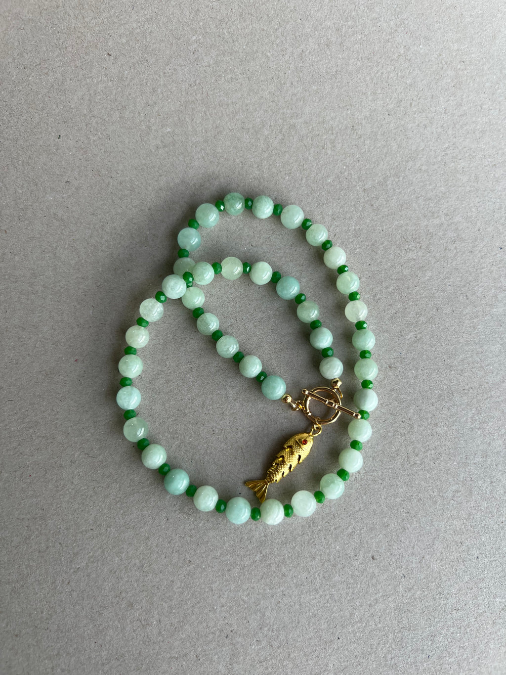Aquamarin-Kette „Koi“ - grün